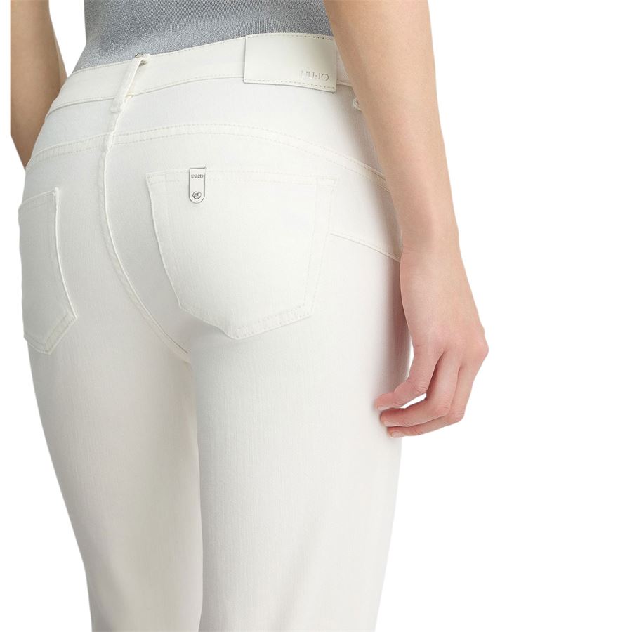 Pantaloni bianchi cropped con risvolto Liu Jo | UA5006T259410701